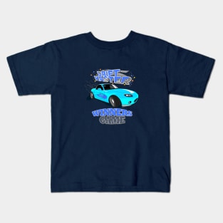 Drift Master Aqua Car design Kids T-Shirt